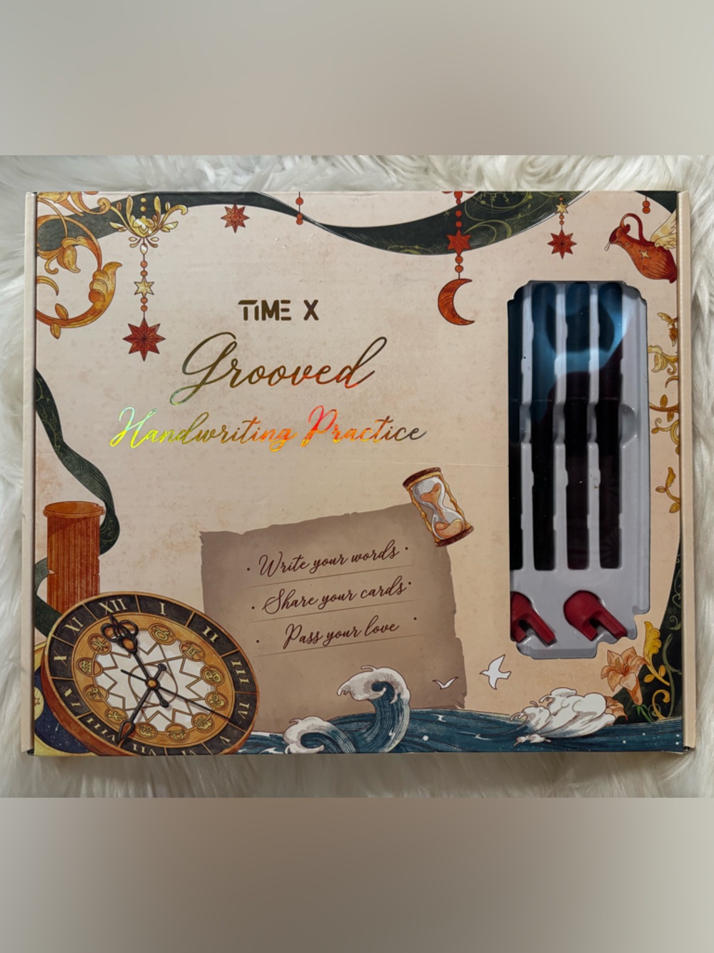 Timex Grooved Handwriting Practice Set – Black and Red Accents